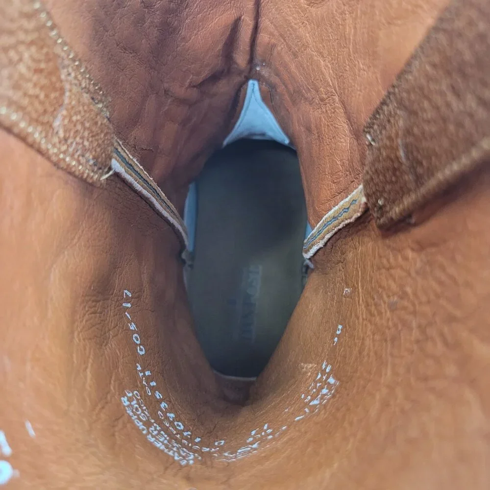 Dan Post Men's Brown Racer Leather Western Boots DP2571 US Size 13D - Picture 8 of 12